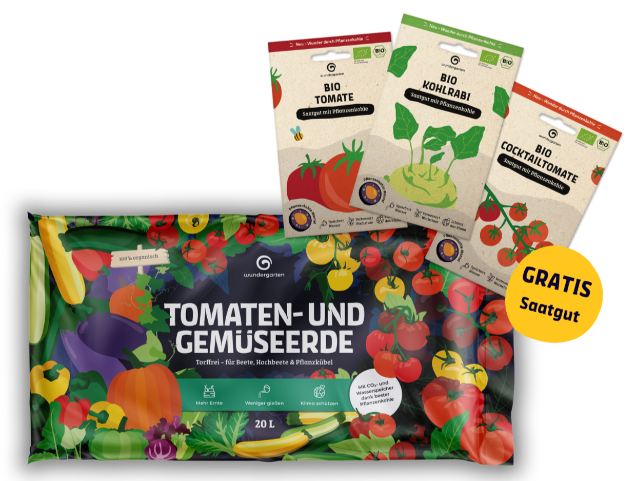 Tomaten- und Gemüseerde mit Pflanzenkohle 40 L - Saatgut geschenkt