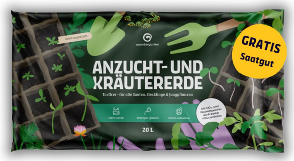 Anzucht- und Kräutererde 20 L - Saatgut geschenkt