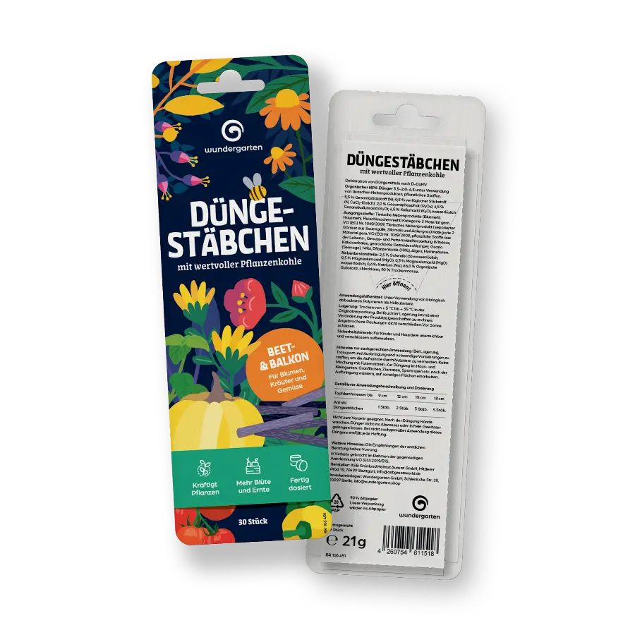 Düngestäbchen mit Pflanzenkohle - Wundergarten Shop -  Düngestäbchen mit Pflanzenkohle kaufen